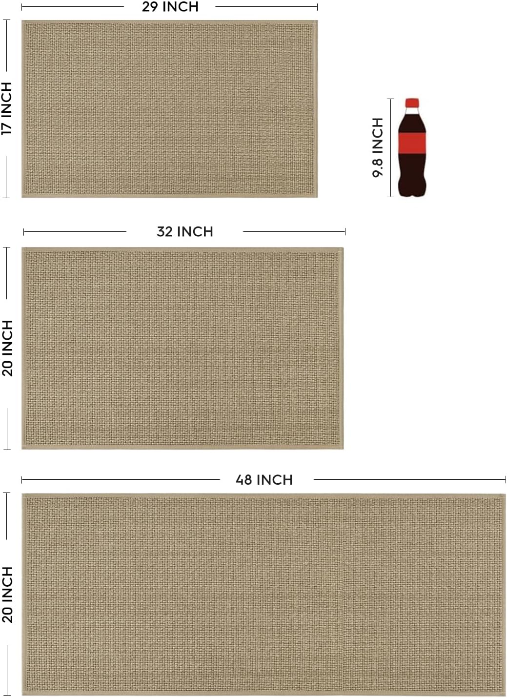 Artoid Mode Washable Non Slip Rubber Backing Kitchen Rugs Doormat, Absorbent Kitchen Floor Mats Front of Sink Kitchen Mats for Floor Home Decor 20x32 Inch