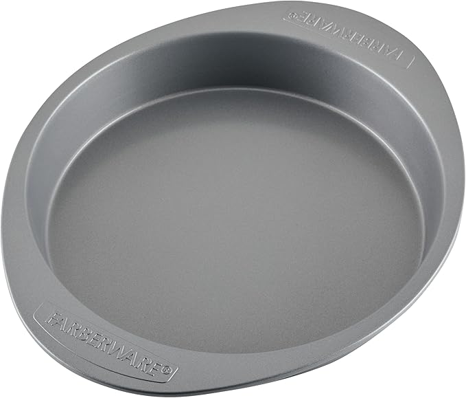 Farberware Nonstick Bakeware Baking Pan / Nonstick Cake Pan, Round - 9 Inch, Gray, 1 Count (Pack of 1)
