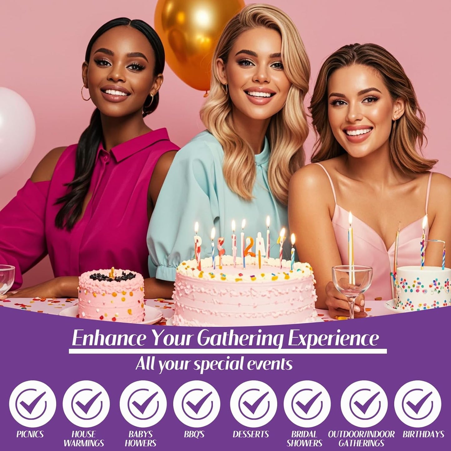 50Pcs Purple Paper Plates-7 Inch Solid Color Scalloped Disposable Birthday Dinnerware Set Dinner Party Plate for Graduation Wedding Baby Shower Table Decor 50 Guests