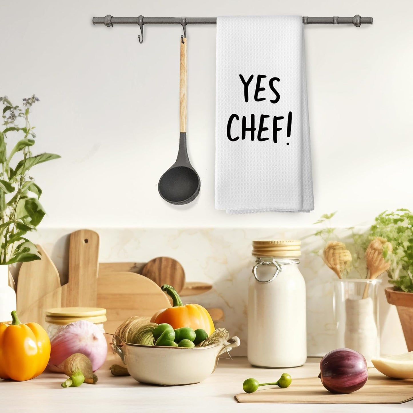Chef Gifts Kitchen Towels, Cooking Lover Hand Towel for Kitchen Decorative Tea Towels, Chef Gift for Men Women, Kitchen Decor, 16x24 Inch
