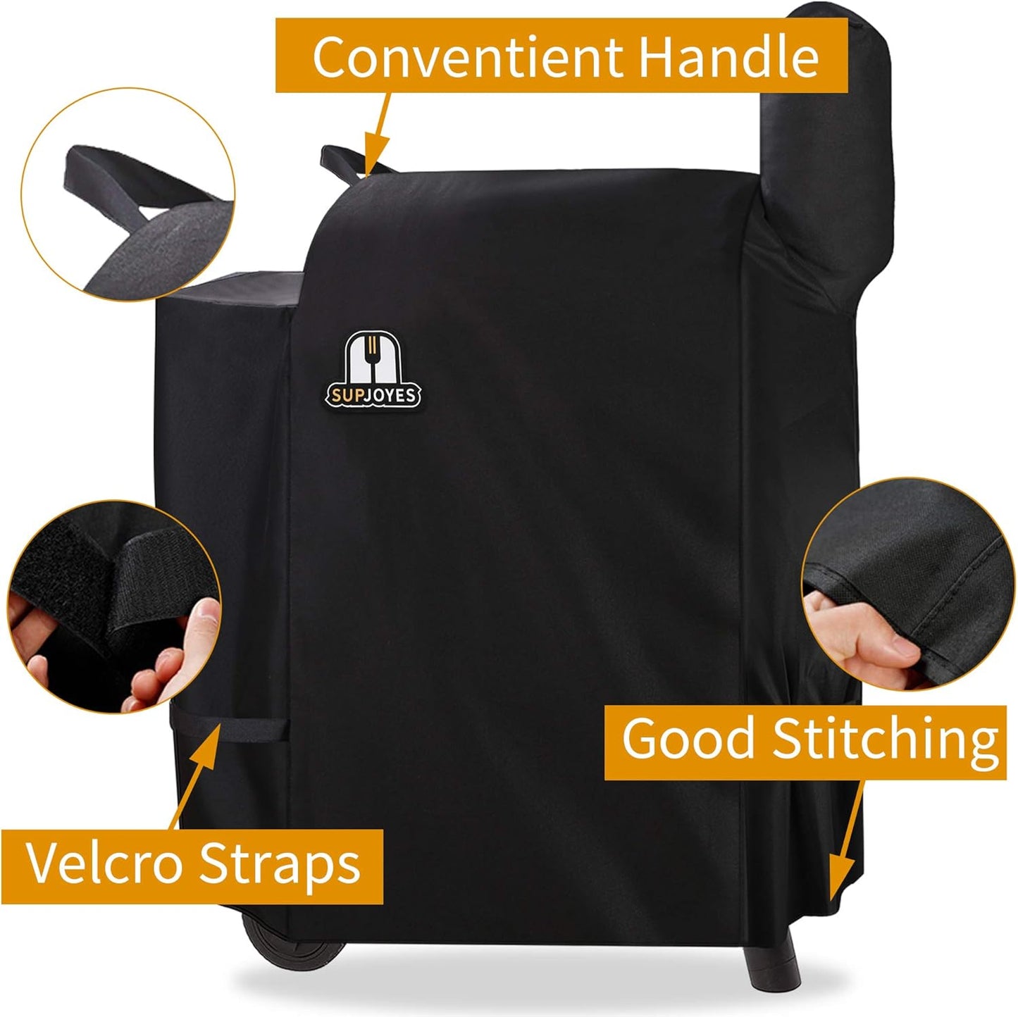 SUPJOYES Grill Cover for Traeger Pro 22 Series Wood Pellet Grill, Heavy Duty Waterproof BBQ Accessories for Traeger 22 Series, Outdoor Full Length Smoker Cover