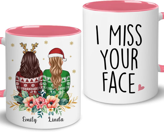 Personalized Bestie Mug - Christmas, Birthday Gifts For Best Friend, Bestie, Sister, BFF, Her - Friendship Gifts For Women - Long Distance Gift - Birthday, Christmas, Thinking Of You Gift