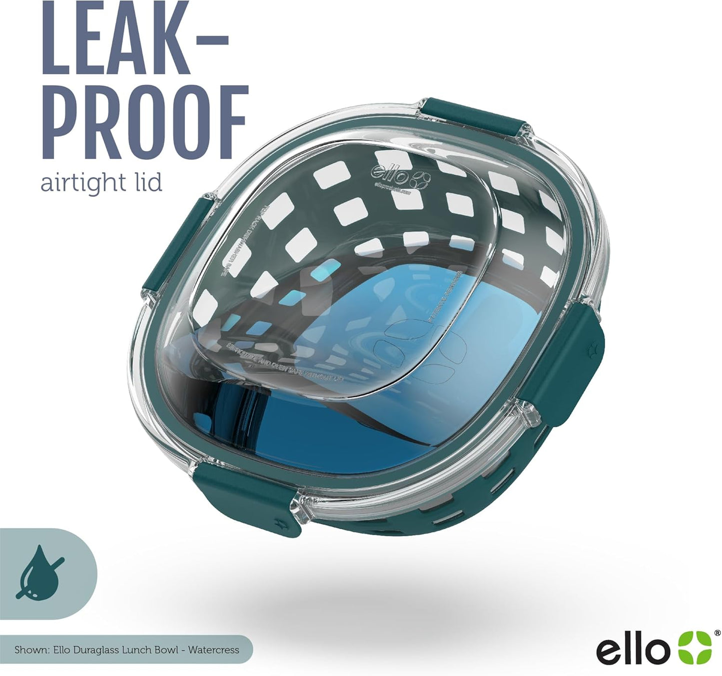 Ello Duraglass Meal Prep Lunch Bowl Container, 5 cup- Glass Food Storage Container with Silicone Sleeve and Airtight BPA-Free Plastic Lid, Dishwasher, Microwave, and Freezer Safe