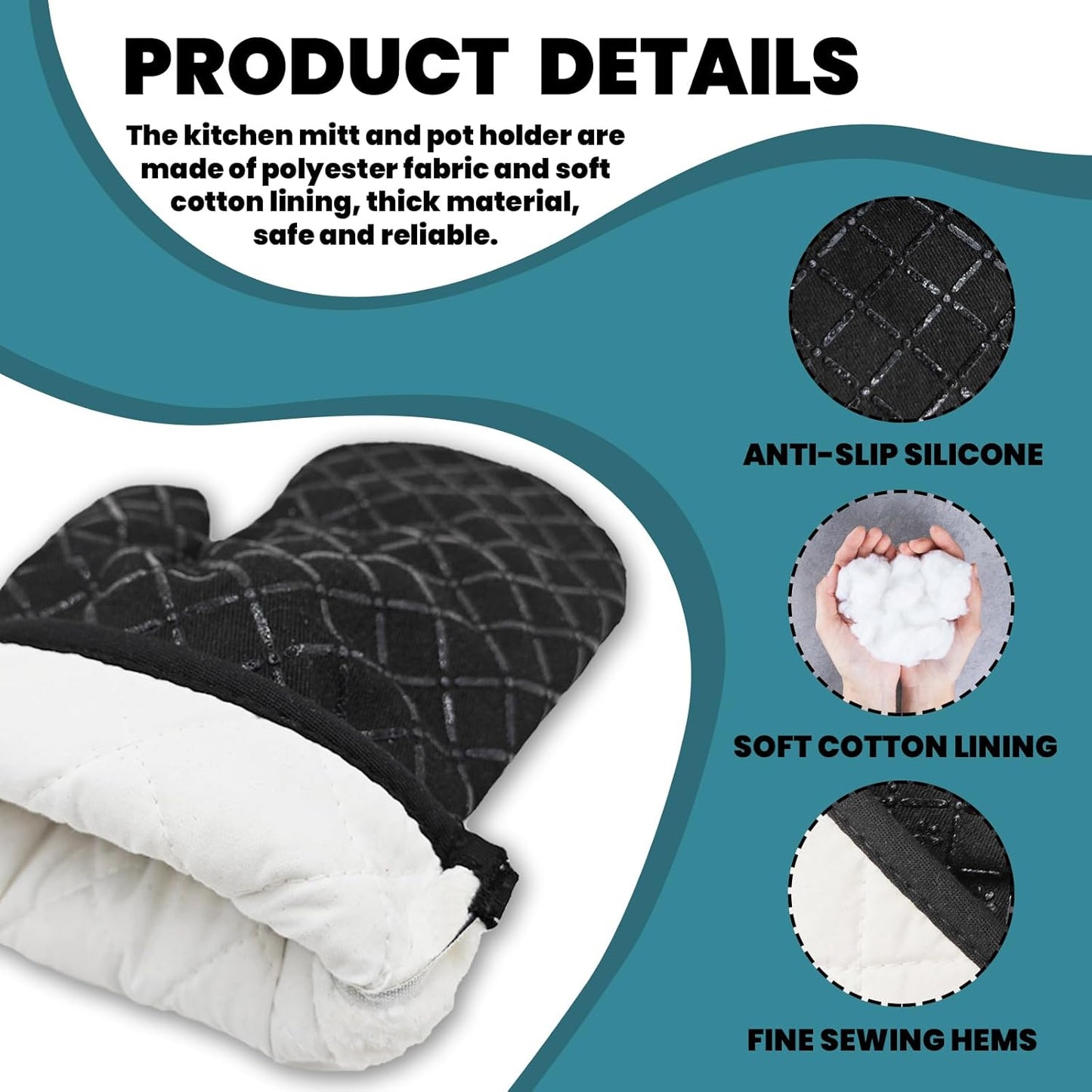 Funny Baker Oven Mitts and Pot Holders（Set of 2） Bakers Gonna Bake Heat Resistant Mitts for Kitchen Decor Silicone Non-Slip Oven Mitts Novelty Kitchen Baking Gifts for Women Men Bake Lover