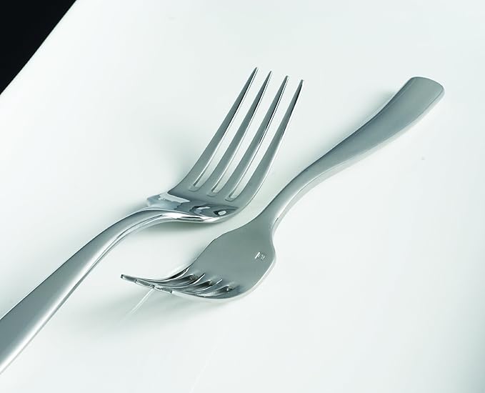 Fortessa Lucca 18/10 Stainless Steel Flatware, 5 Piece Place Setting, Service for 1