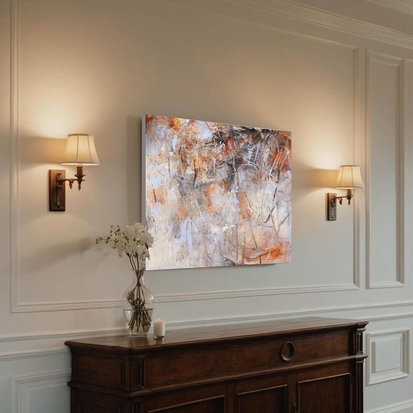 Gloliv Canvas Wall Art – Abstract Wall Decor Painting, Artist-Authorized Reproduction Canvas Prints, Modern Wall Art Decor for Living Room, Bedroom, or Office 23"x20"