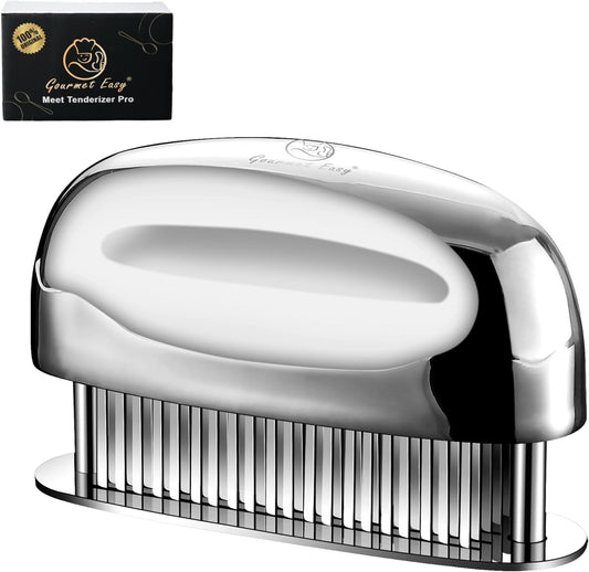 Meat Tenderizer Tool, Easy to Clean, One Piece Design - No Disassembly Needed, Ultra Sharp Needle Blades 100% Stainless Steel, Heavy-Duty Kitchen Gadgets, Meat Needle, Cooking Gadget for Tenderizing