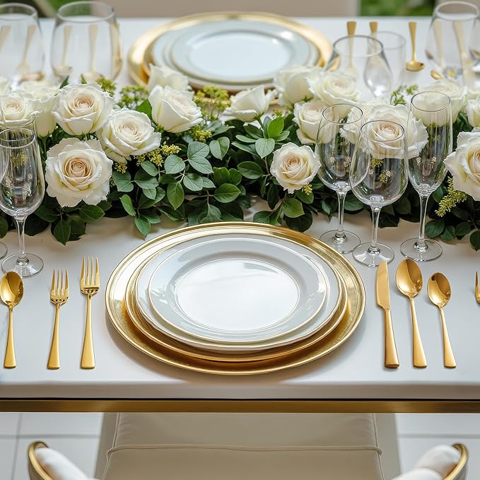 KINGSTONE Silverware Set for 12, 60-Piece Forged 18/10 Stainless Steel Flatware Set, Mirror Finish Cutlery Set Dishwasher Safe for Home, Restaurant, Wedding, Party, Gold