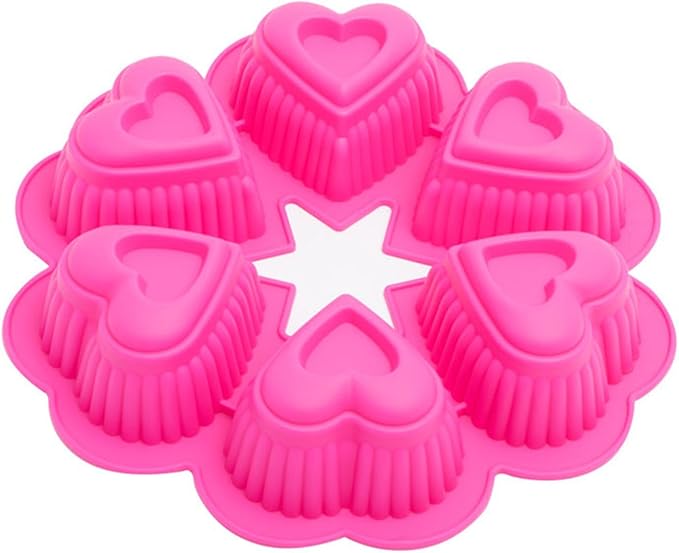 FantasyDay Heart Cake Mold Silicone Baking Molds Party Cake Bakeware for Your Birthday Dessert, Cake, Bread, Tart, Pie, Flan, Pudding, Maracoon and More #8
