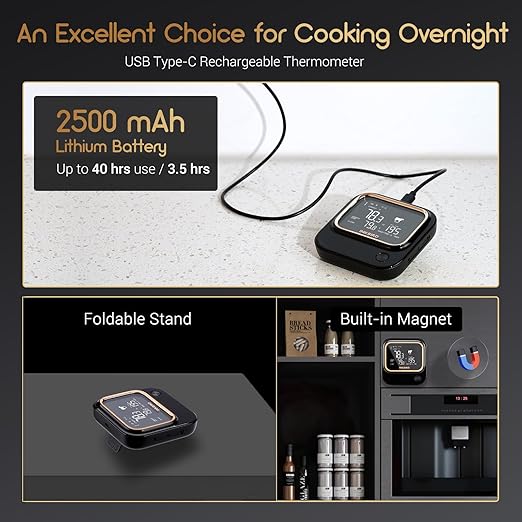 INKBIRD 5GHz/2.4GHz WiFi & Bluetooth 5.1 Meat Thermometer, 6 Probes WiFi Meat Thermometer for Smoking Grilling Wireless Meat Probe for BBQ Oven