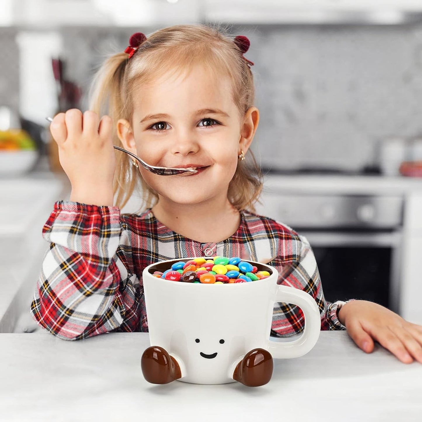 Coffee Mugs,Cute funny Mug For Women, 12.8oz/380ml Unique Ceramic Coffee Tea Cups, Office Mug Gift (chocolate)