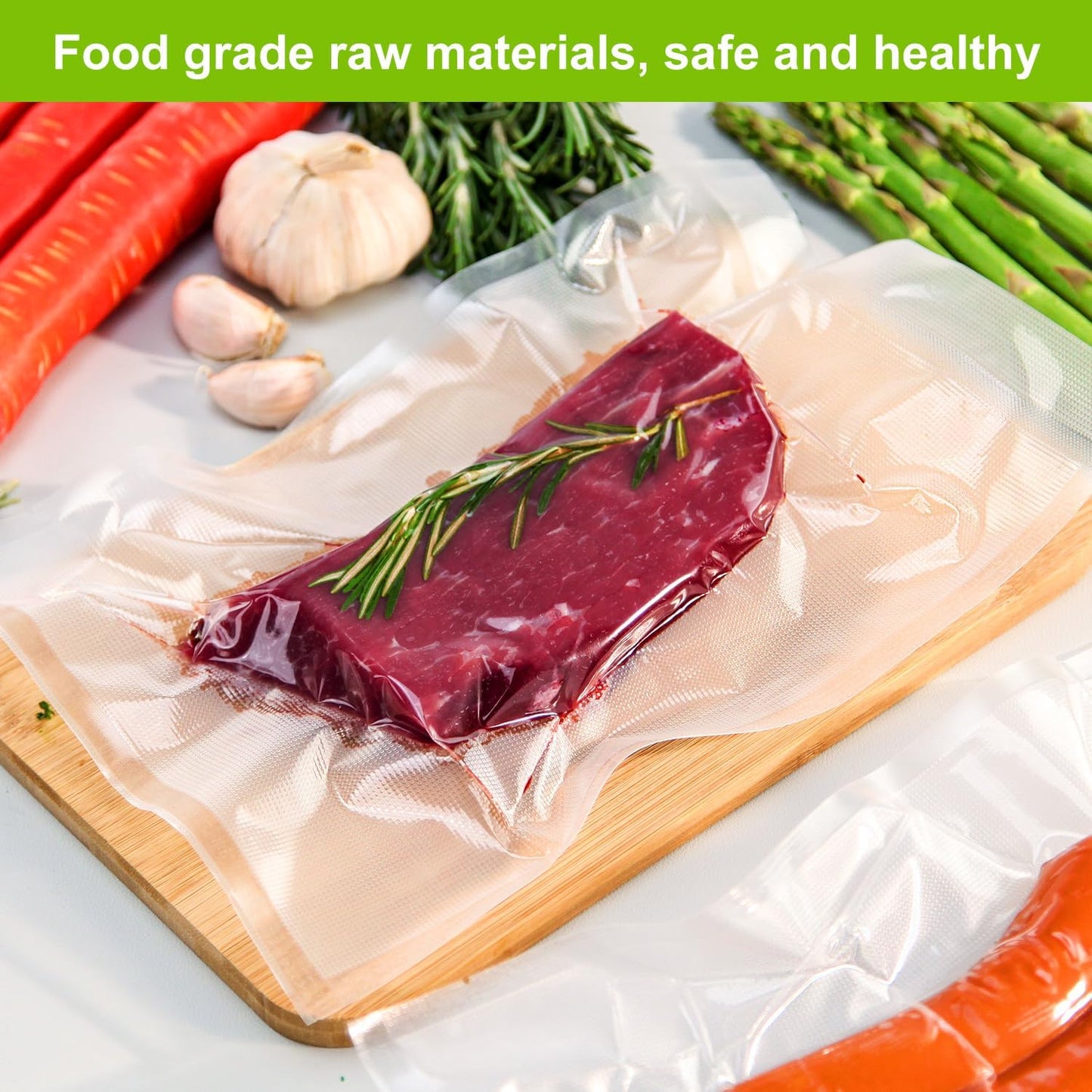 MAGIC SEAL Vacuum Sealer Bags, 3 Rolls 10’’ × 16.4’ Textured Vac Seal Bags for Food Storage or Sous Vide, BPA Free, Commercial Grade - NOT Work with MAGIC SEAL MS175 Vac Sealers