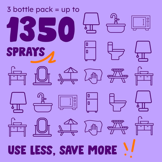 Originally Yellow Lavender Vinegar All Purpose Cleaning Spray | Cleaning Vinegar For home | Bathroom, & Kitchen | Plant-Derived All Purpose Cleaner Spray | distilled vinegar for cleaning | 3 Pack