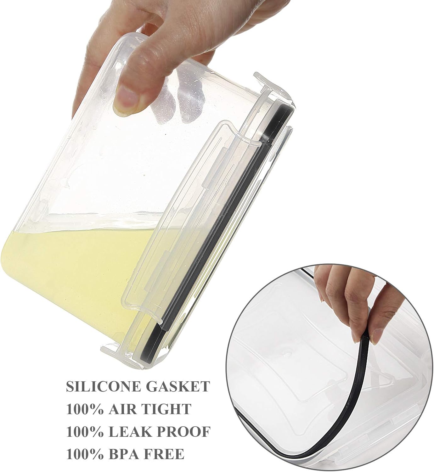 Wildone Cereal & Dry Food Storage Container Set of 16 [0.8L /3.38 Cups] for Sugar, Flour and Baking Supplies, Airtight Leak-proof & BPA Free, with 20 Labels & 1 Marker