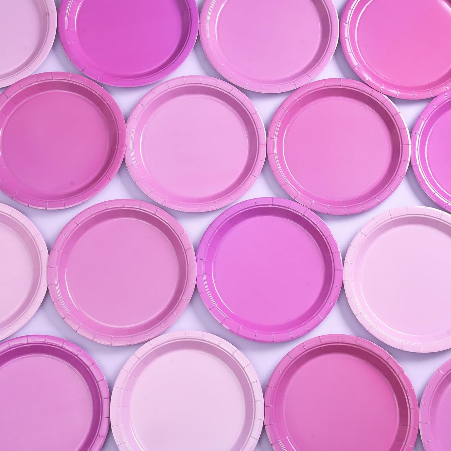 48 Pcs Purple Party Paper Plates, 9 Inch Cute Light Purple Disposable Birthday Lavender Dessert Baby Bridal Shower Cake Paper Plates for Party Bridal Baby Girl Shower Wedding Supplies