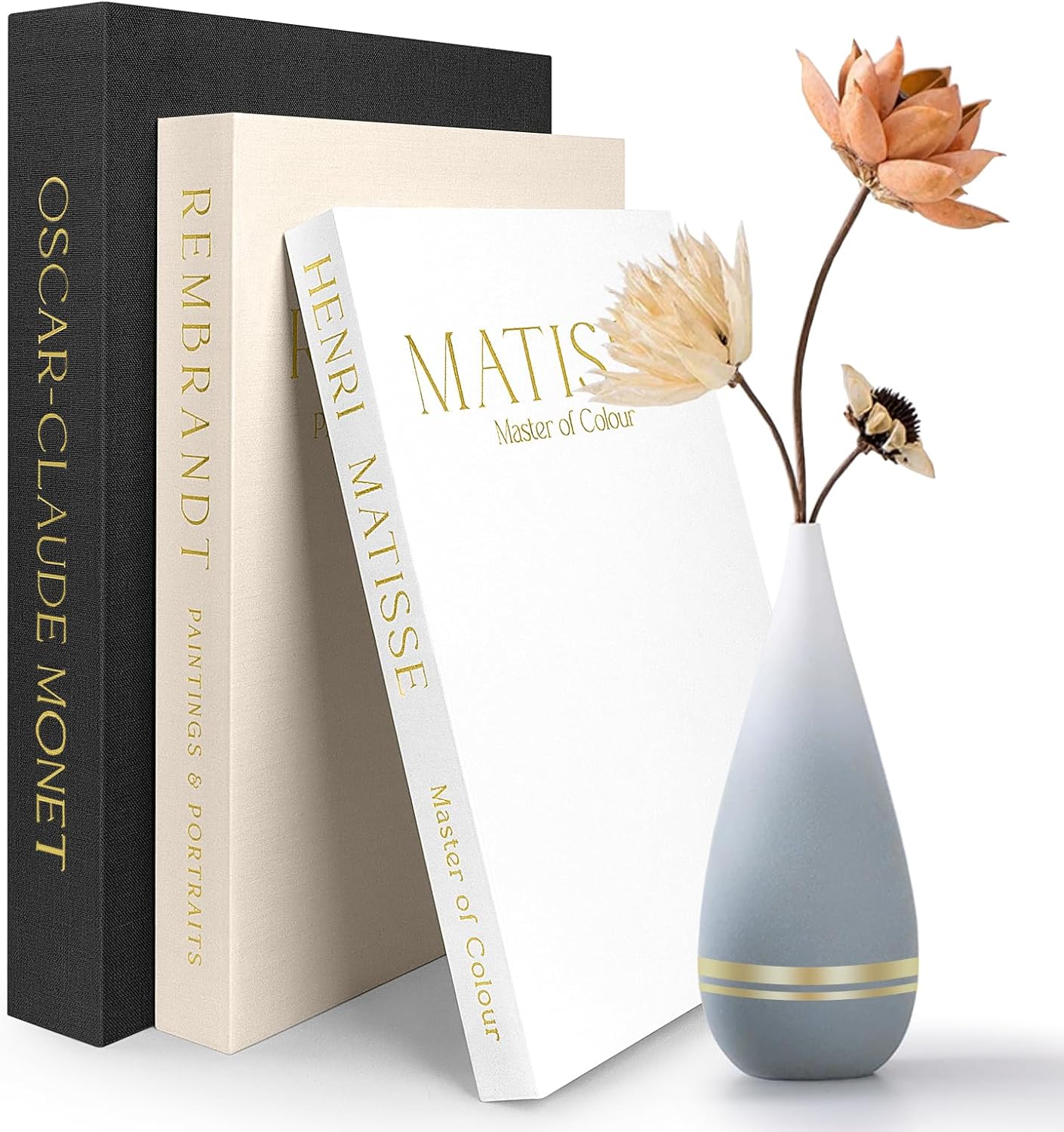 Decorative Books for Home Decor- 3Pcs Linen Decorative Boxes for Aesthetic Room Decoration, Modern Fake Book Storage Boxes for Coffee Table, Bookshelf or Mantle Decor, Deep Gray