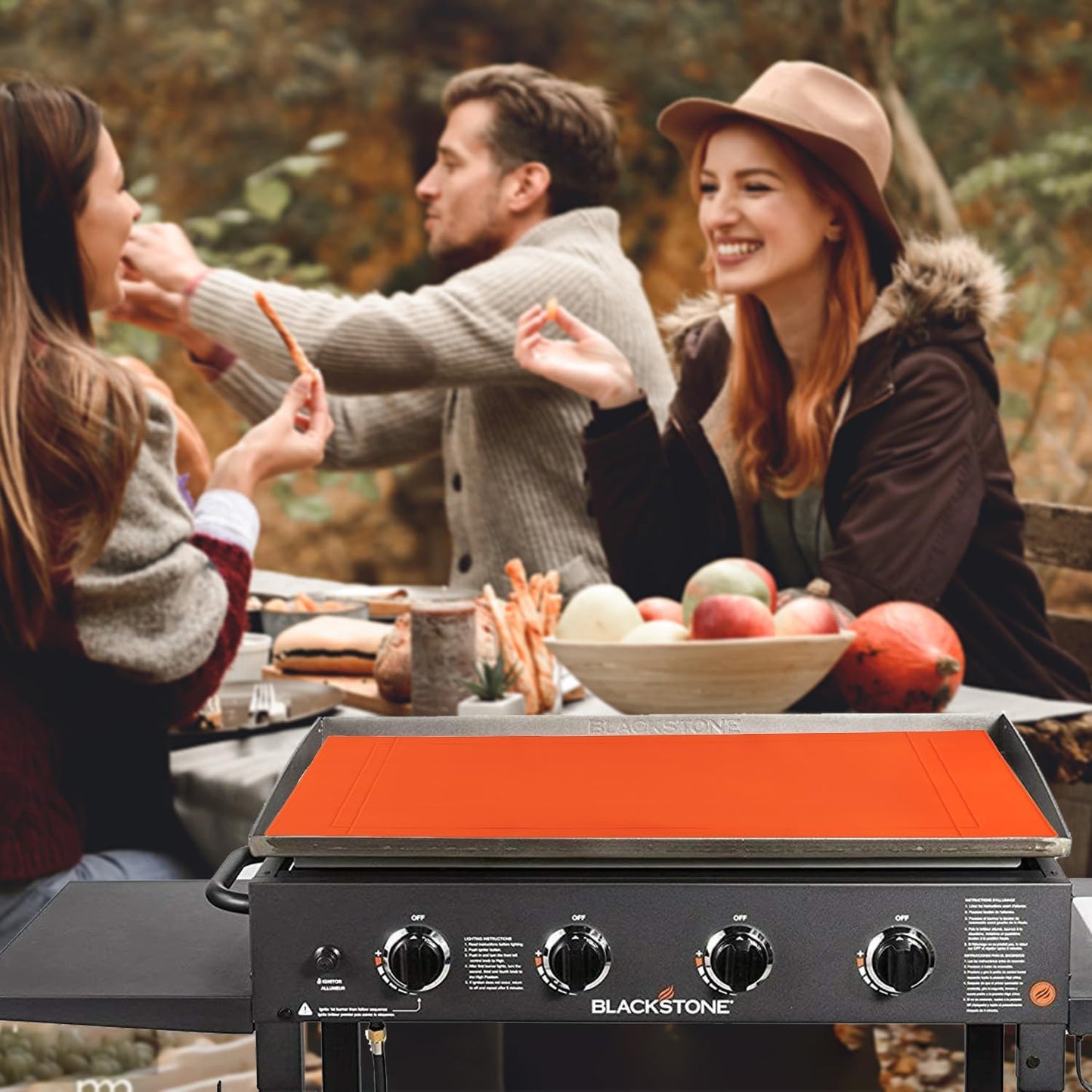 Cuttable Silicone Griddle Protect Mat for Blackstone,Compatible with 36", 30",28" Models, Protect Mat for Blackstone Griddle,All Season BBQ Grill Mat Protective Cover