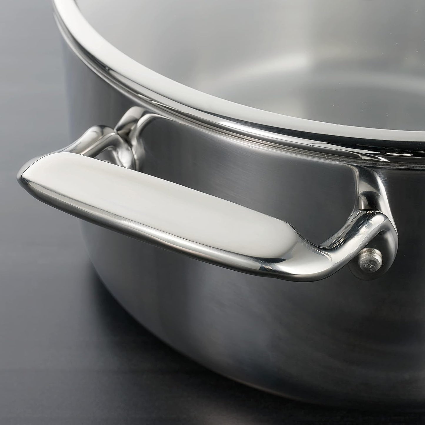 Tramontina Tri-Ply Clad Stainless Steel 6-Quart Braiser Pan with Glass Lid, Induction-Ready, Dishwasher-Safe, NSF-Certified
