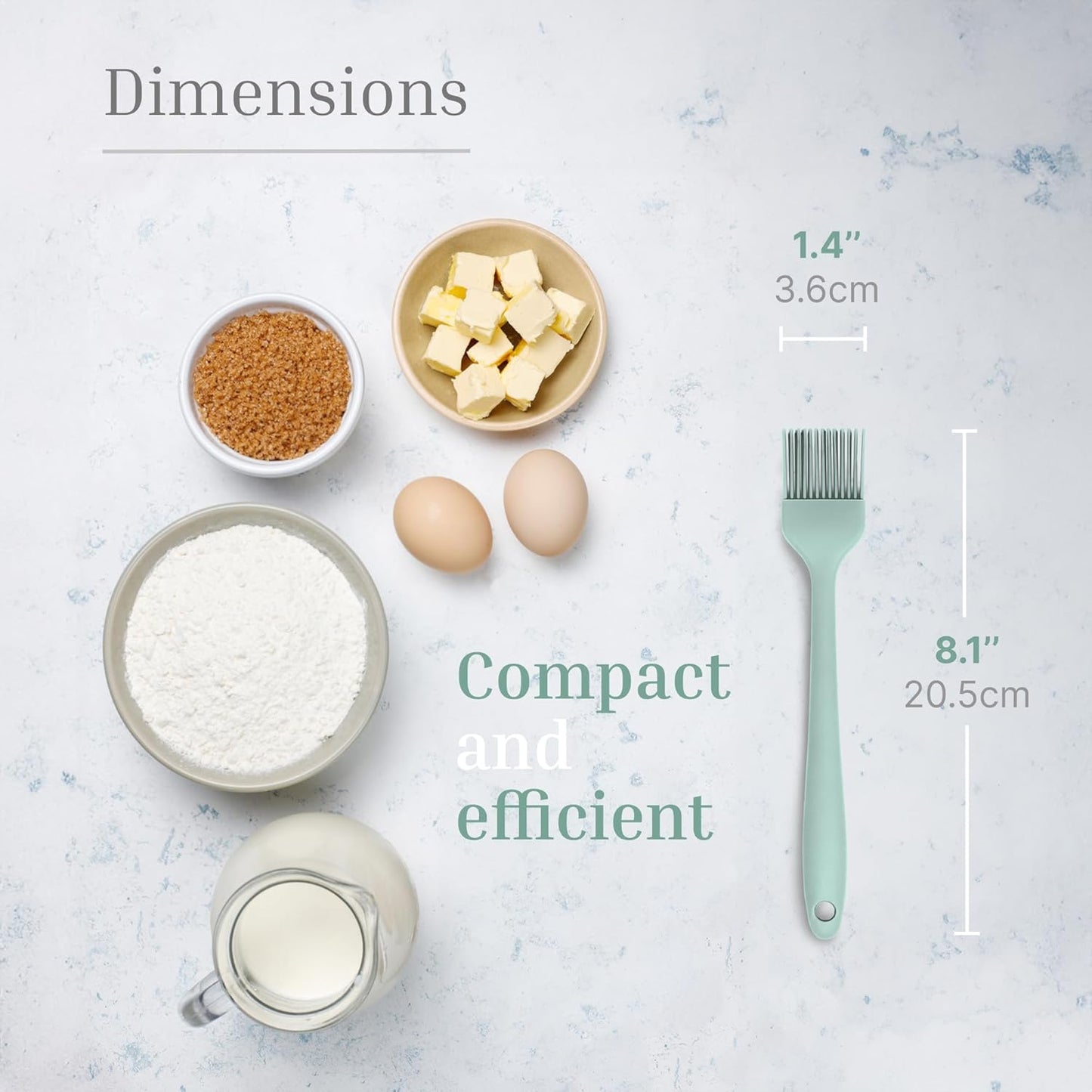 Silicone Pastry Brush Set – 2-Piece Set of Basting Brushes for Cuisine and BBQ – Kitchen Tools and Accessories with Comfortable Handles, Heat-Resistant Utensils for Cooking & Baking – Pastel Green