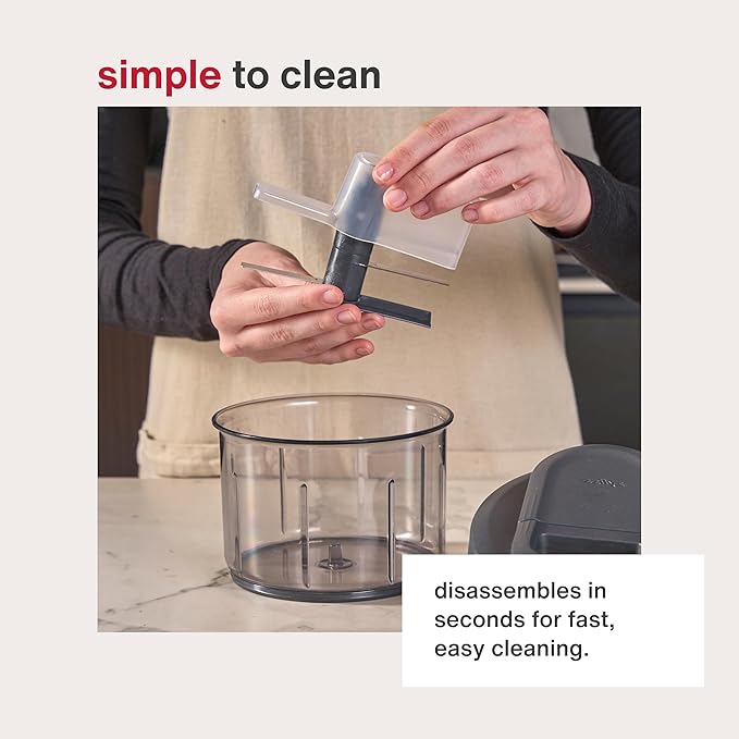 Zyliss Easy Pull Food Chopper and Manual Food Processor - Hand-Held Slicer & Dicer for Fruits & Vegetables - Easy Pull Manual Food Chopper - Cooking Gadgets & Kitchen Essentials - Easy Pull 3.0