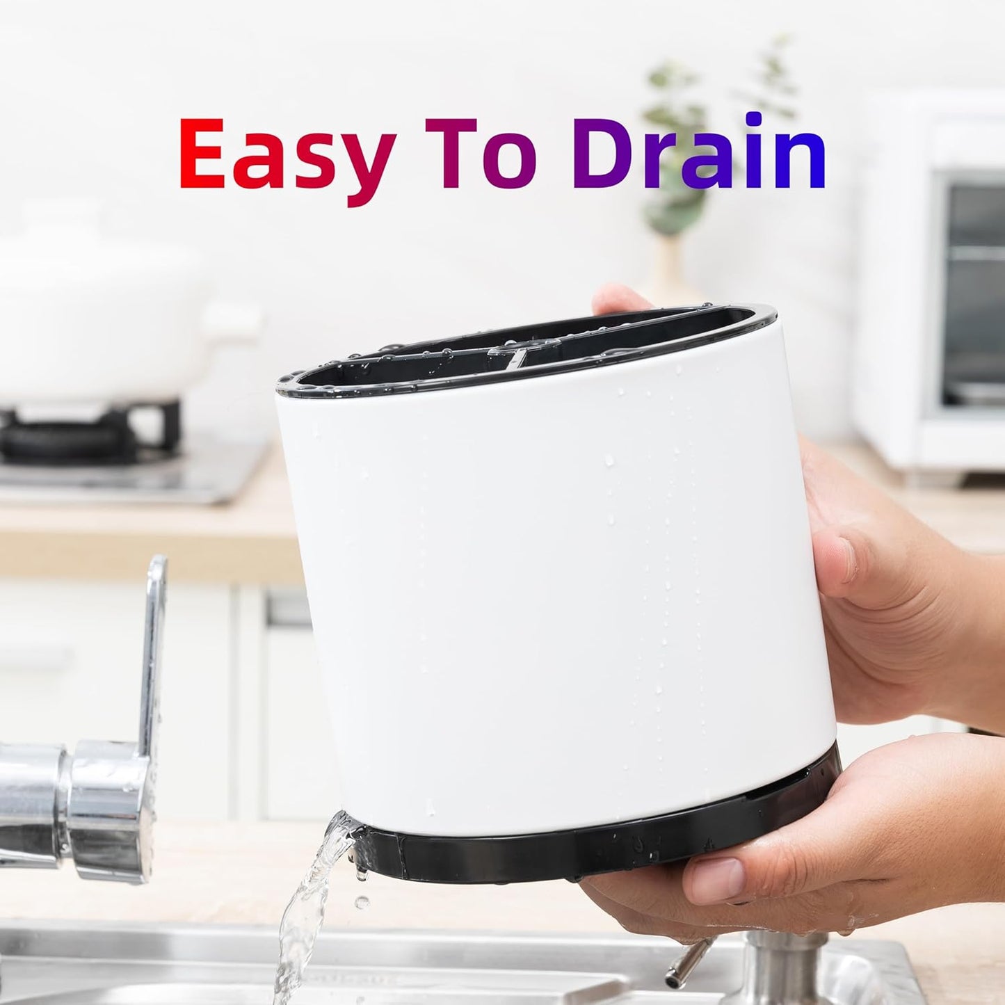 Utensil Holder,360°Rotating Kitchen Utensil Holder For Counter,Cooking Silverware Organizer Stainless Steel Caddy Flatware Spoon Spatula Tool Cutlery Container