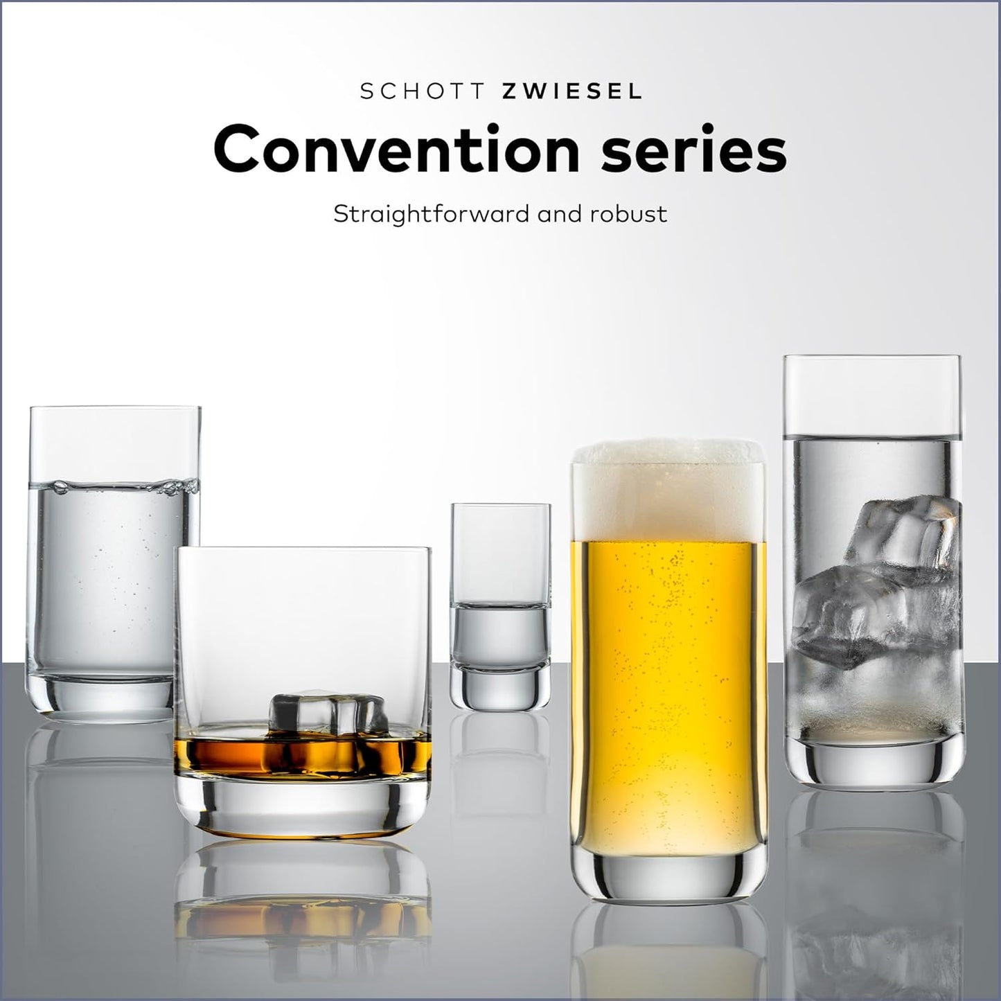SCHOTT ZWIESEL Convention Whiskey Glass (Set of 6), Old Fashioned Tumbler for Whiskey, Dishwasher-Safe Machine-Made Tritan Crystal Glasses, Made in Germany (10 Ounce)