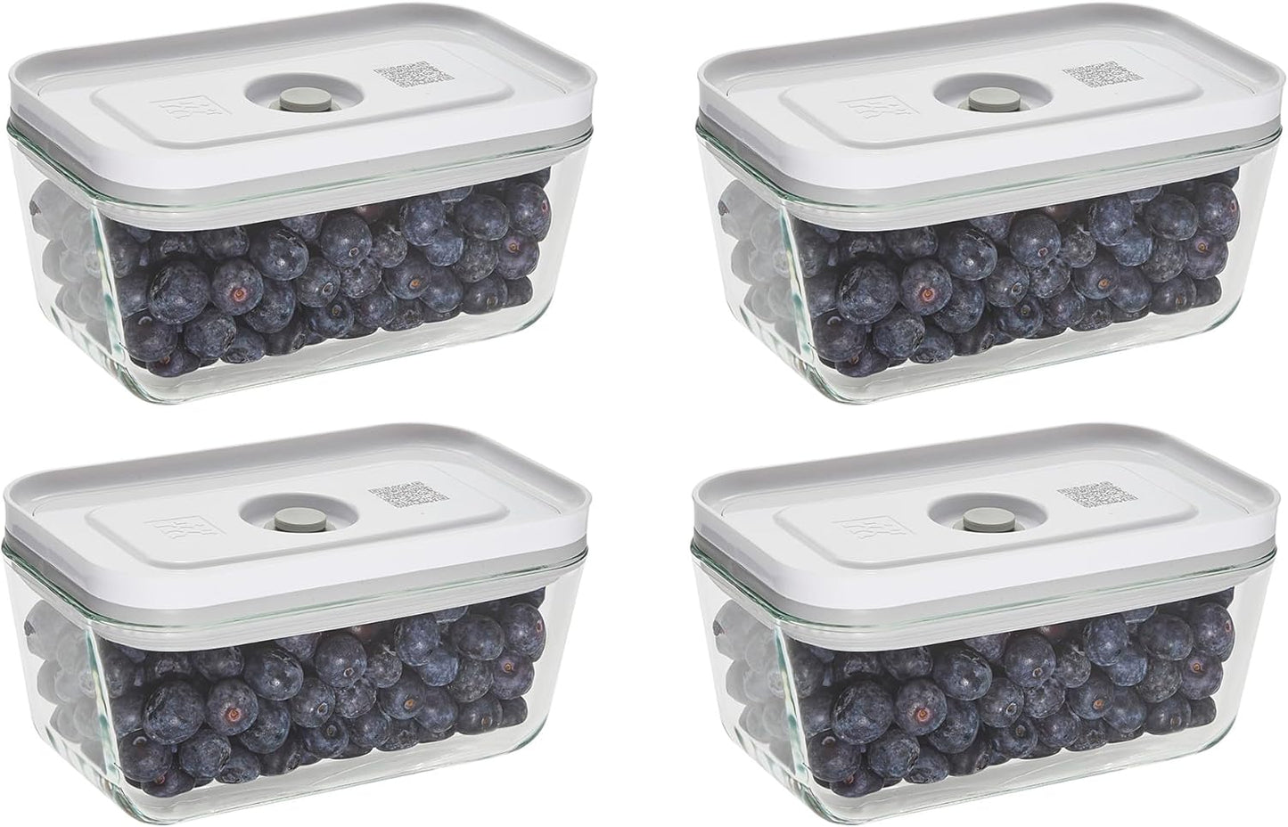 ZWILLING Fresh & Save 4-pc Small Glass Vacuum Sealer Food Storage Containers with Airtight Lids