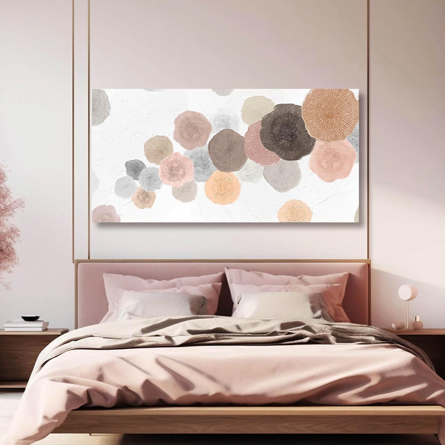 Wall Art for Living Room Colorful Painting Framed Canvas Prints Pink Wall Pictures Pop Art Decor for Dining Room Bedroom Home 24"x 48"