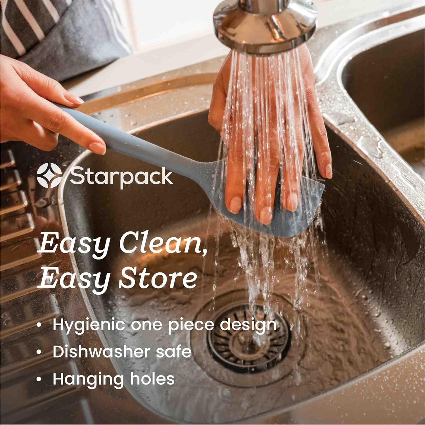 Starpack 'The All Rounder' Premium Silicone Spoonula Spatula - Up to 600°F Heat Resistant Spatula Spoons - Best Silicone Spoonulas - Rubber Spoon Spatulas - Kitchen Spoon Spatulas for Cooking