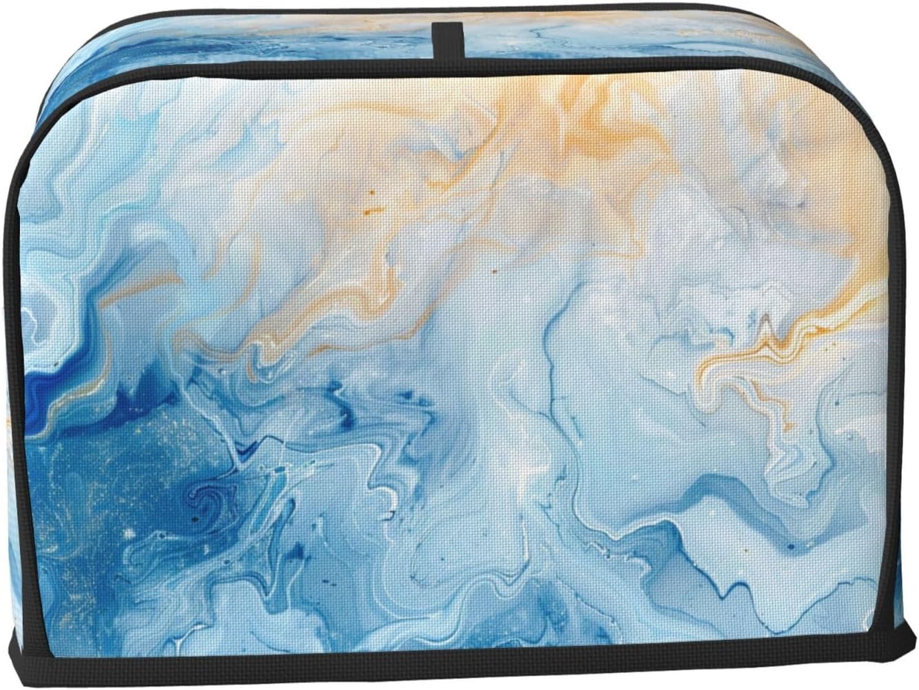Toaster Cover 2 Slice Blue Marble Pastel Kitchen Small Appliance Covers with Pockets Dust and Fingerprint Protection
