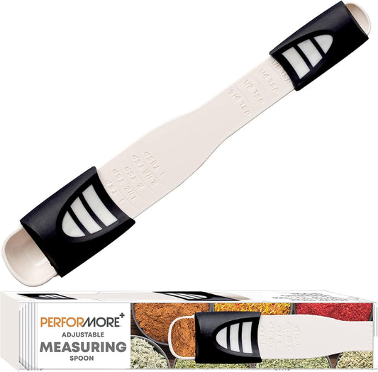 Performore Adjustable Measuring Spoon with Double End Adjustable Scale, 9 Stalls All in One Measuring Spoon, Wide Range of Measurements - Dry and Semi-Liquid Ingredients for Baking, Cooking