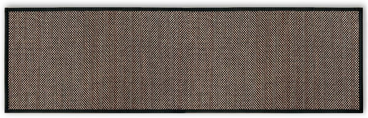 Artoid Mode Washable Non Skid Kitchen Rugs and Mats Doormat, Absorbent Door Mat Rugs for Kitchen Floor Front of Sink Hallway Black 17x60 Inch