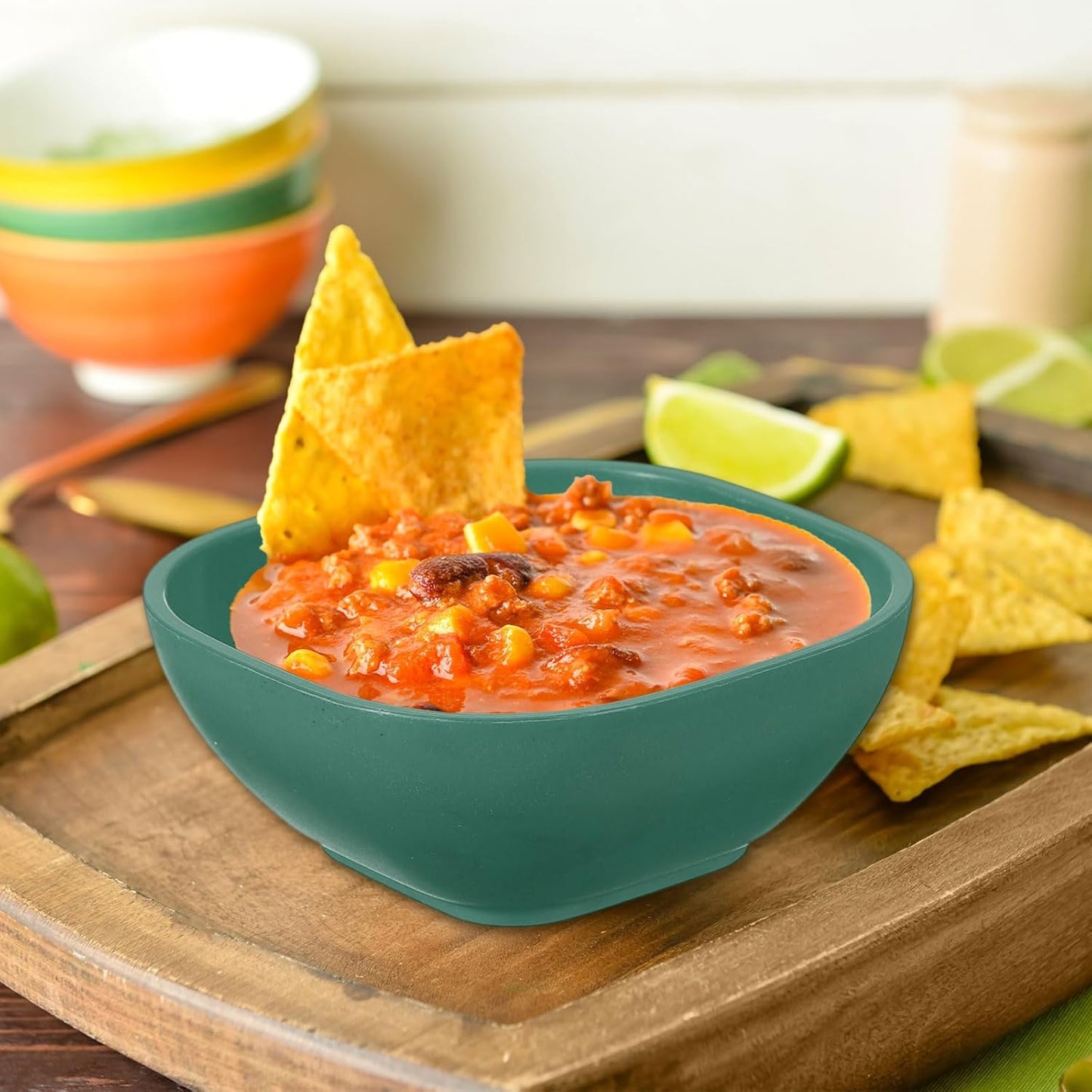 uxcell 10pcs Straw Dipping Bowls, Unbreakable Prep Bowls, Small Dessert Bowls for Side Dishes Snacks Fruits Appetizers, Blue