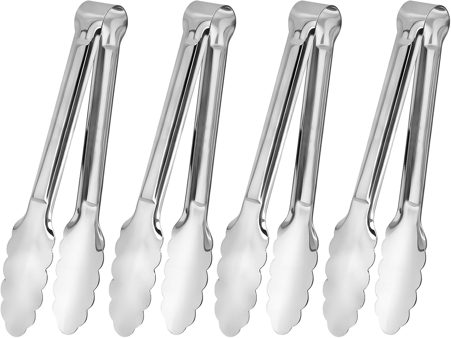 Tongs, Small Tongs for Serving Food Buffet Salad Cooking Metal Food Grade Kitchen Cooking Utensils Stainless Steel