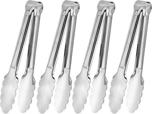 Tongs, Small Tongs for Serving Food Buffet Salad Cooking Metal Food Grade Kitchen Cooking Utensils Stainless Steel