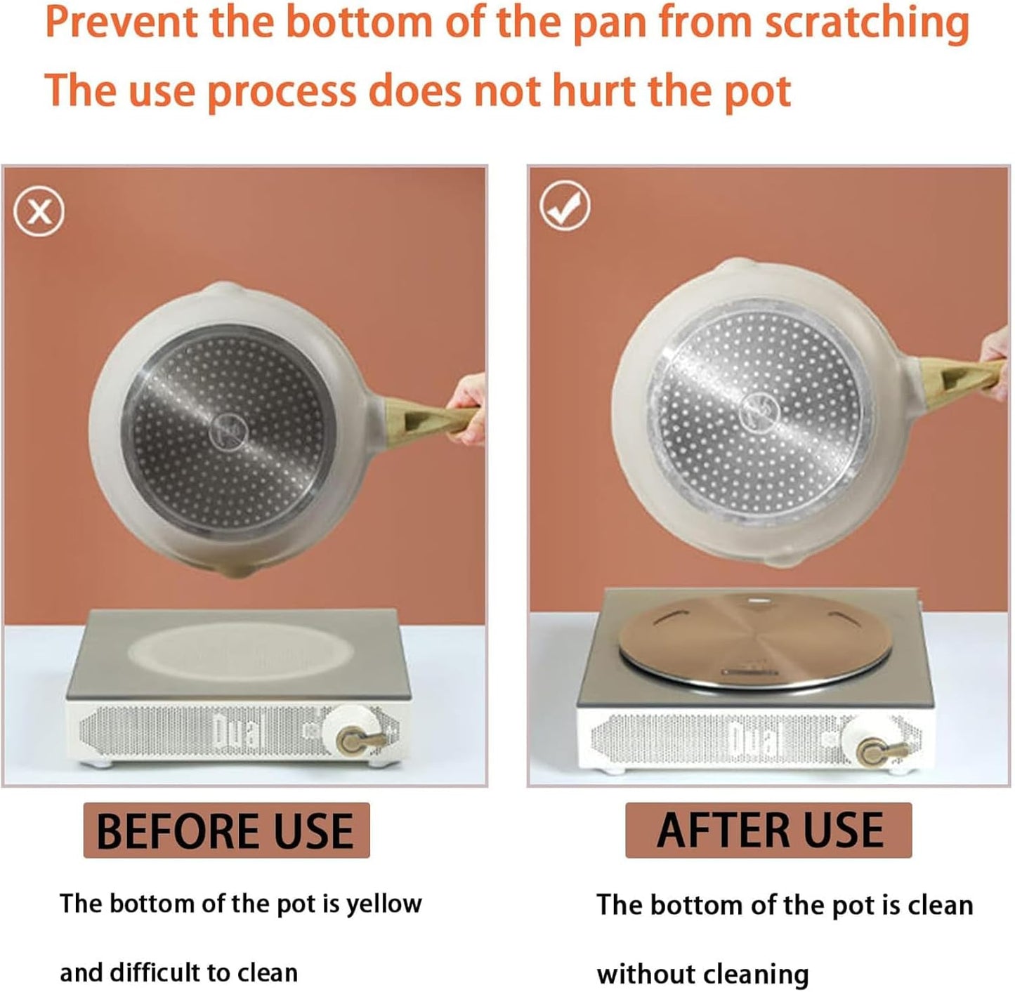 11 Inch Induction Converter Heat Sink Ring Plate, Stainless Steel Heat Sink Induction Plate with Stainless Steel Handle Converter