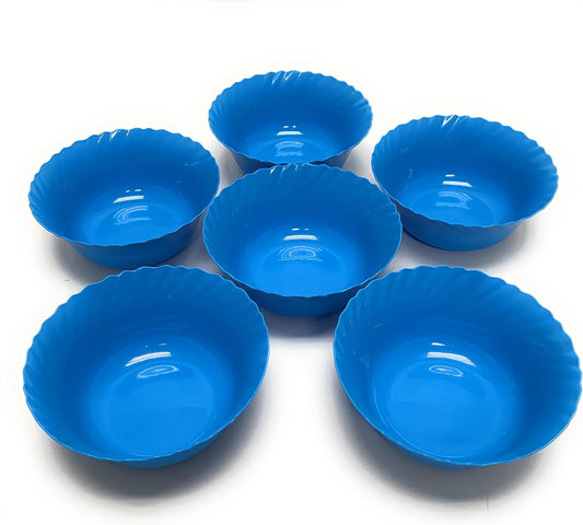 Mintra Home Curly Collection (5in Small Bowl - 6pk, Blue)