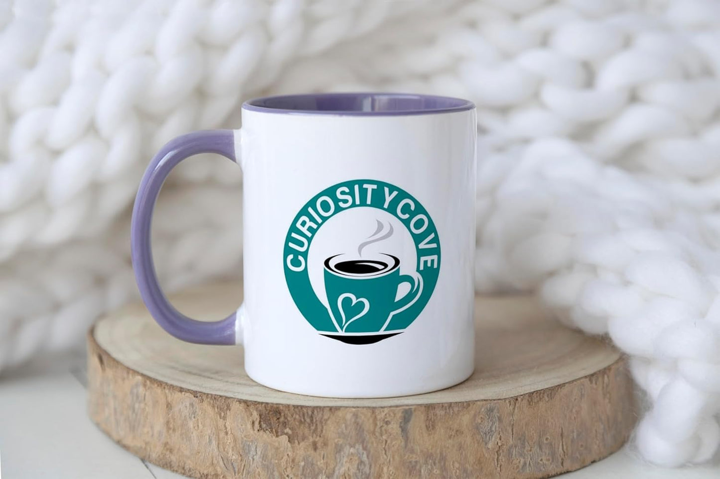 Personalized Coffee Mug | Custom Photo, Text, or Logo Cup (11oz, Purple Rim, Inner, and Handle) |Dishwasher & Microwave Safe |Unique Gift for Men & Women –Taza Personalizada
