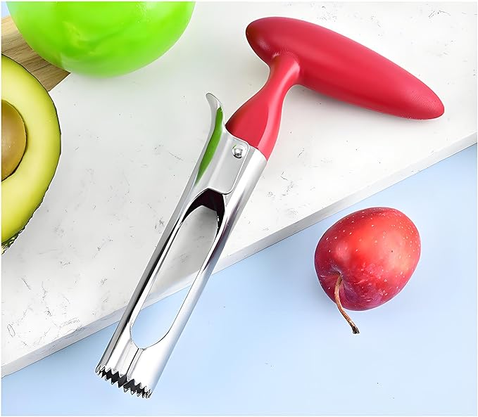 Fruit and Vegetable Corer Pepper Seed Apple Remover Bell Pepper Tomato Corer Tool Stainless Steel Kitchen Gadget (Pepper Apple Strawberry corer)