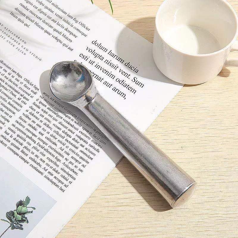 Ice Cream Scoop with Comfortable Handle - Professional Ice Cream Scooper for Gelato, Sorbet, Cookie Dough, Melon, Frozen Yogurt - Dishwasher Safe Metal Kitchen Tool
