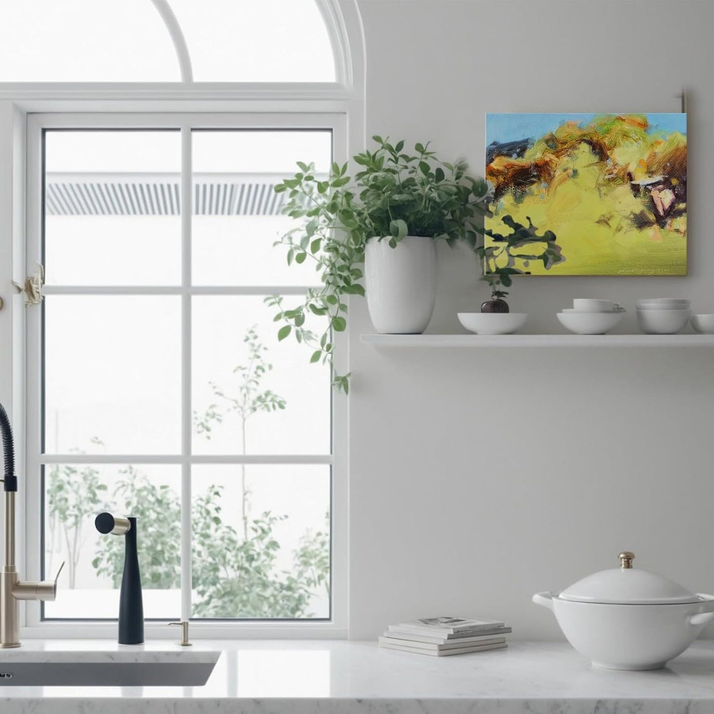 Gloliv Canvas Wall Art – Abstract Wall Decor Painting, Artist-Authorized Reproduction Canvas Prints, Modern Wall Art Decor for Living Room, Bedroom, or Office 14"x11"