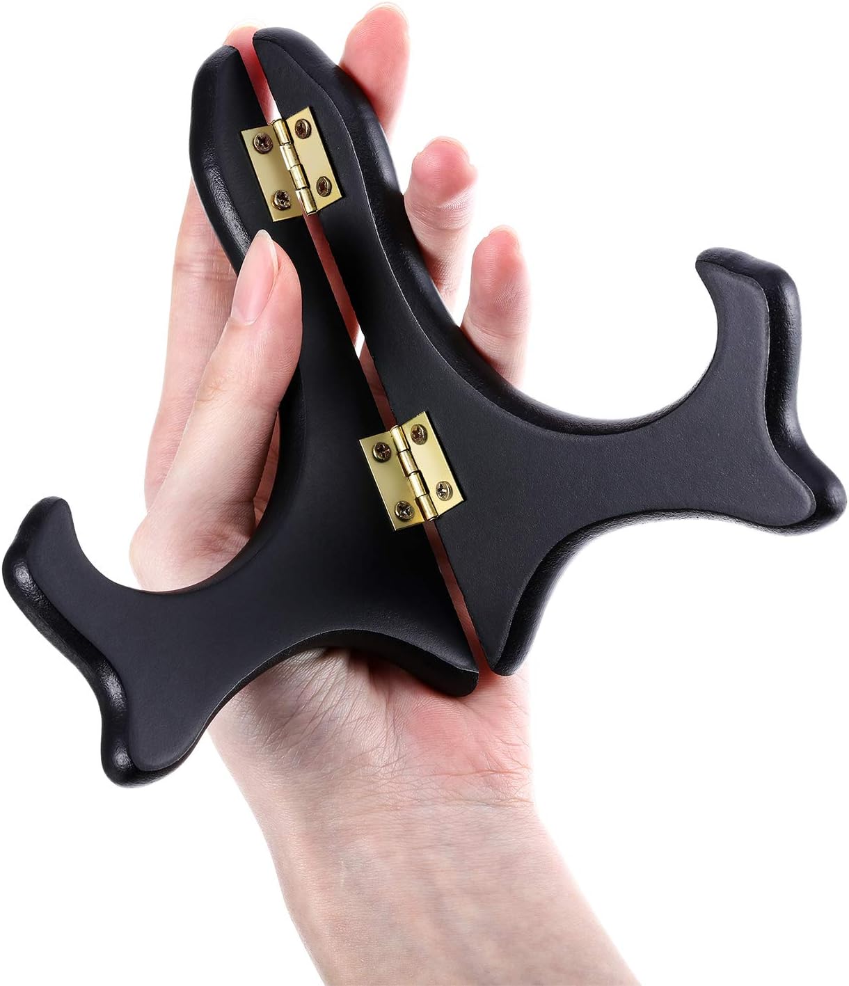 Tatuo 4 Packs Wooden Display Stand Decorative Plate Stands for Display Picture Frame Holder Easels