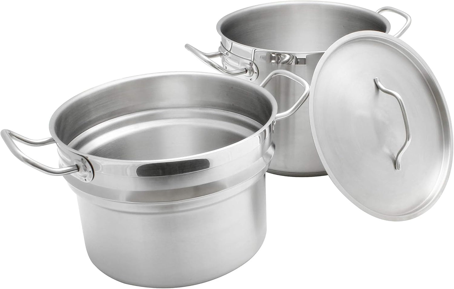 Thunder Group 8 quart 18/8 stainless steel double boiler (3 pcs set), comes in each