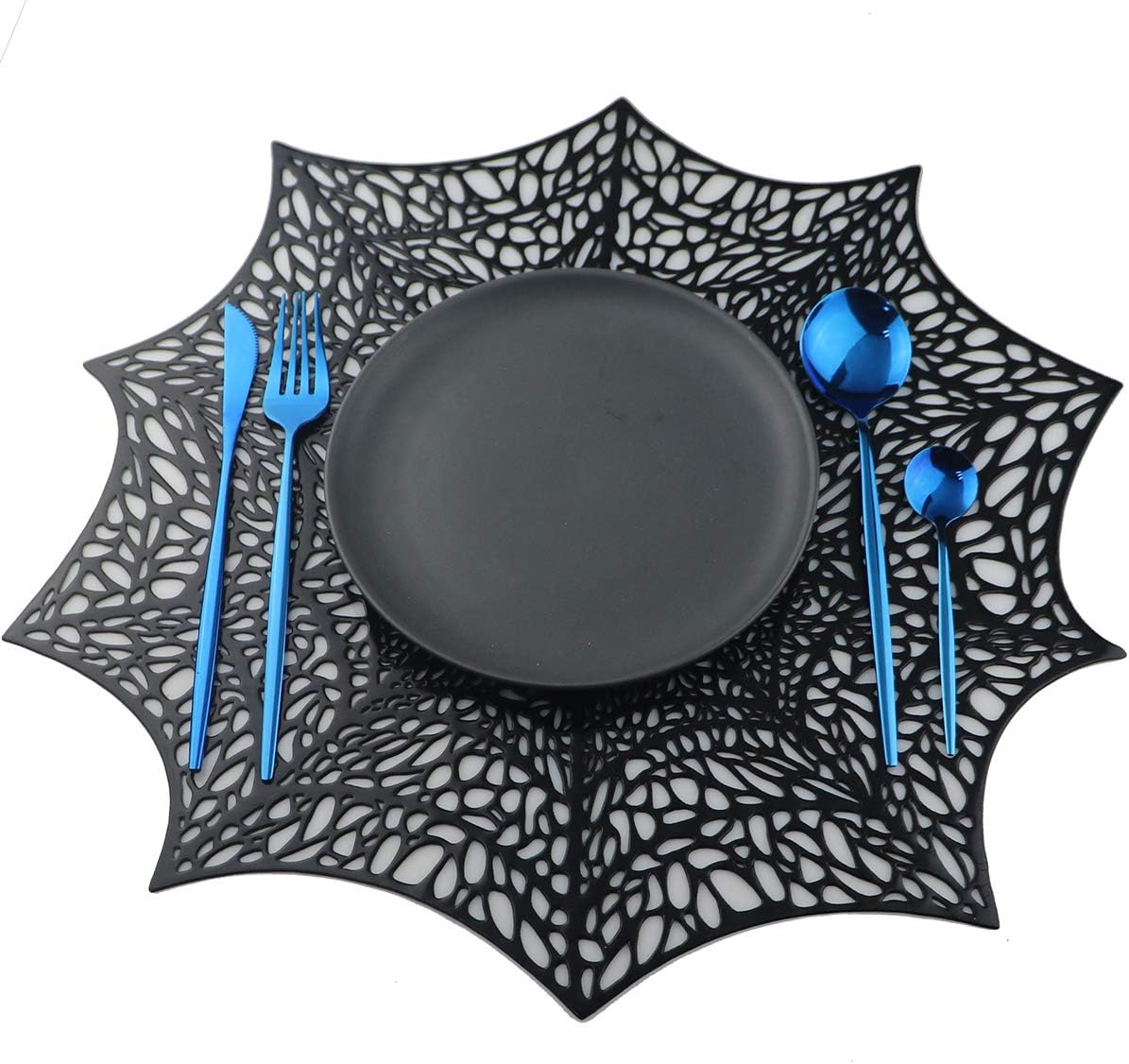 Mirror Polished Blue Silverware Set,24-Piece 304 Stainless Steel Satin Finish Flatware Set,Kitchen Utensil Set,Tableware Cutlery Set for Home and Restaurant, Dishwasher Safe Service For 6