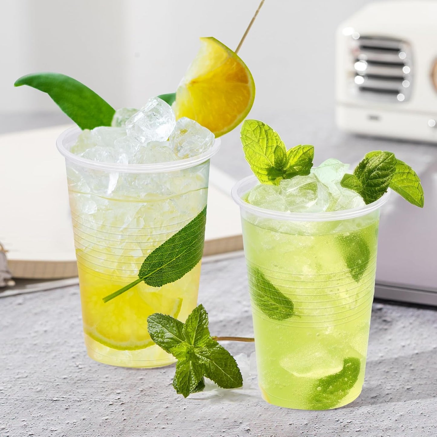 1000 Pack 9 oz Clear Plastic Cups, Small Plastic Cup Bulk, Clear Disposable Cocktail Cup, Cold Party Drinking Cups for Picnics, Ceremonies, Events