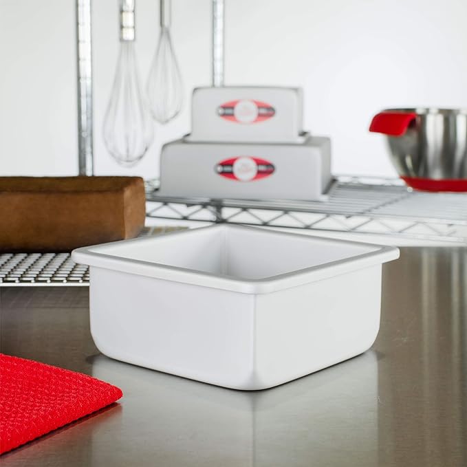 Fat Daddio's PSQ-663 Anodized Aluminum Square Cake Pan, 6 x 3 Inch