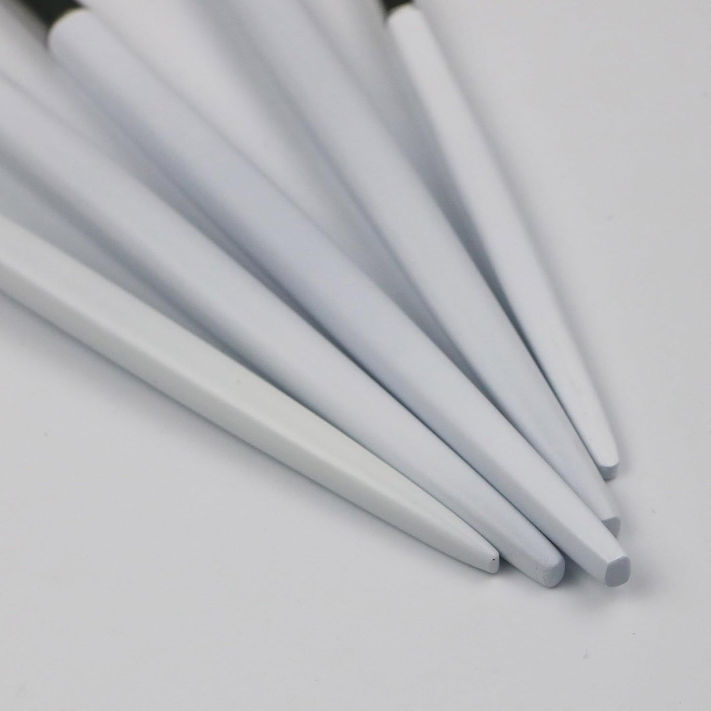 5-Pieces Luxury White Handle Silver 18/10 Stainless Steel Flatware Set, Matte Finish, Service for 1