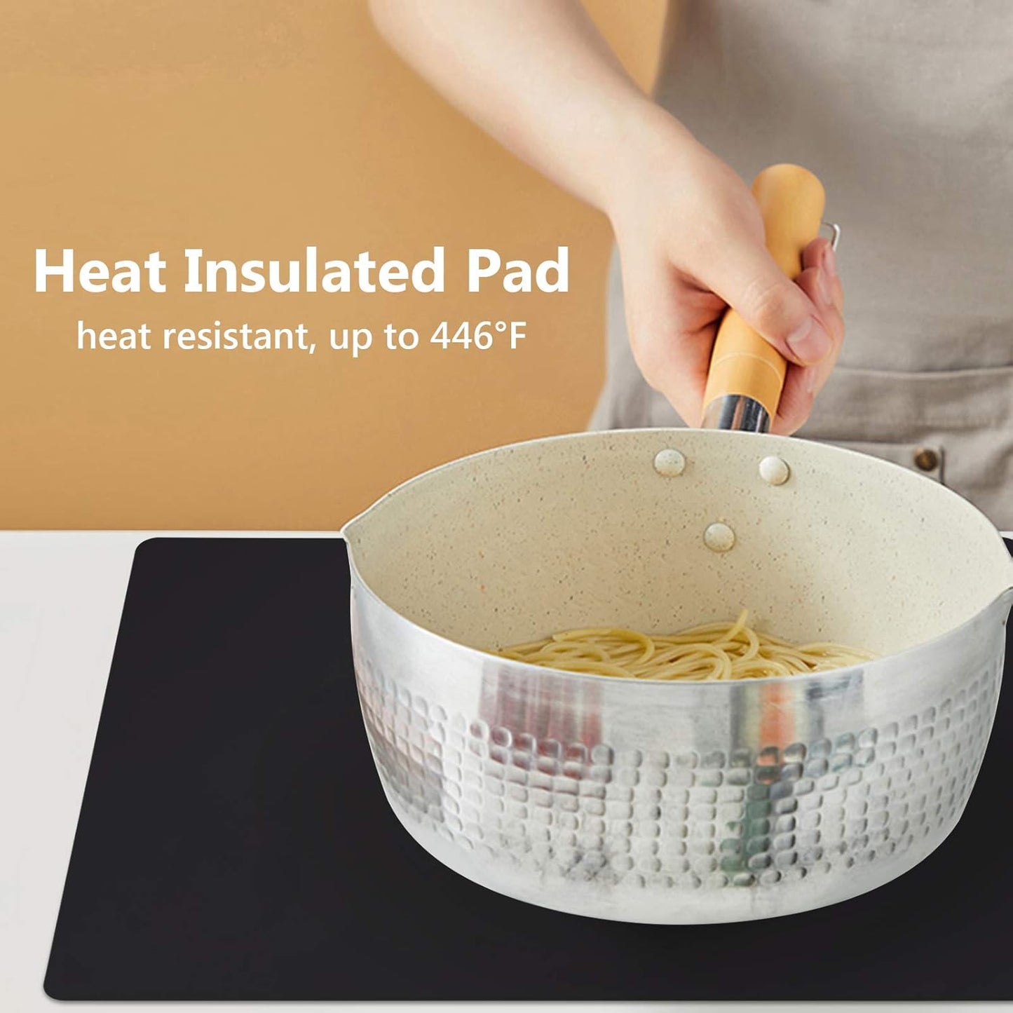 Gartful Extra Large Silicone Mats for Countertop, 28" by 20" Multipurpose Mat, Counter Table Protector, Desk Saver Pad, Placemat Nonstick Nonskid Heat-Resistant Pad, Black, 2PCS