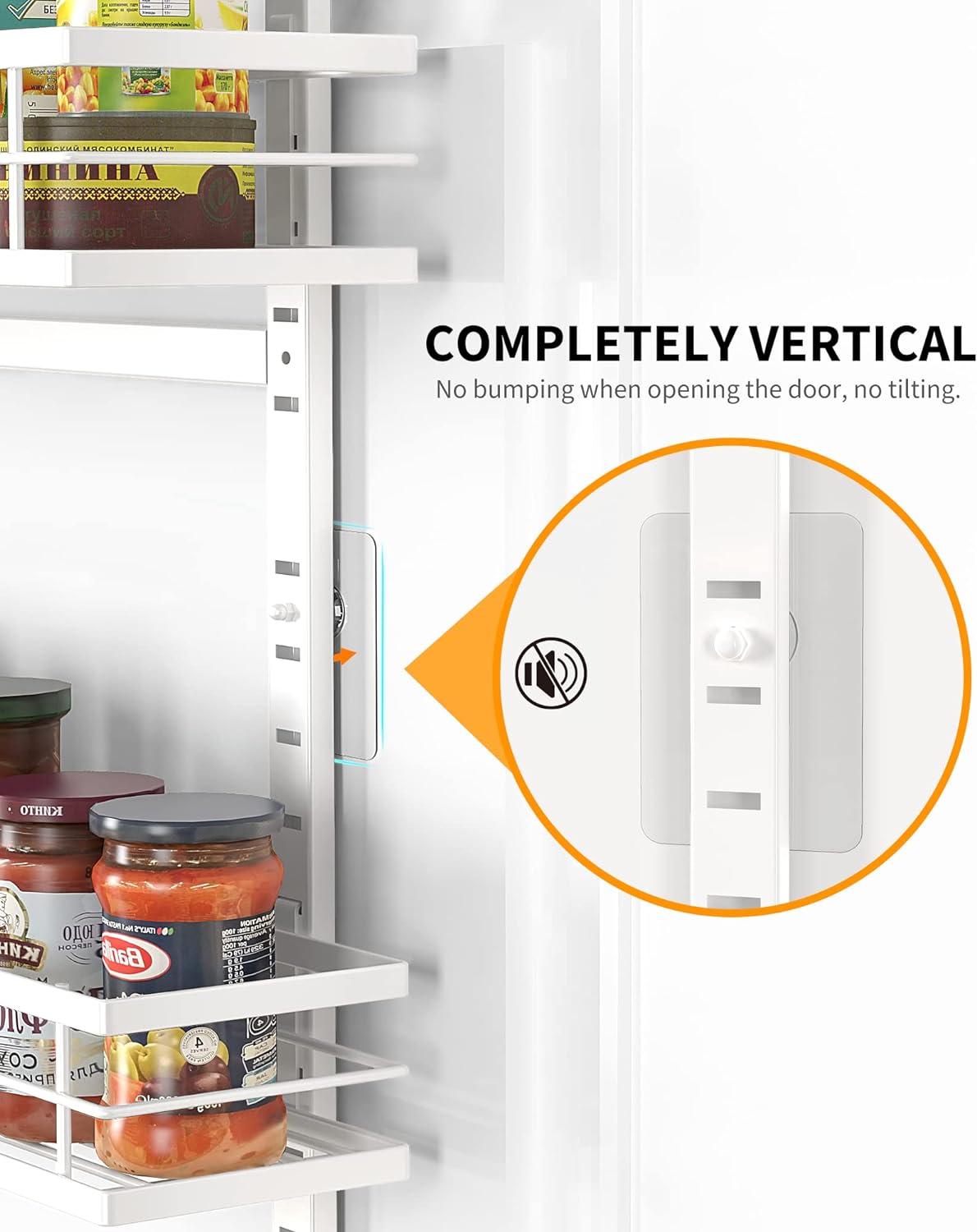 Moforoco White 9-Tier Over The Door Pantry Organizer, Pantry Organization and Storage, Black Hanging Basket Wall Spice Rack Seasoning Shelves, Home Bedroom Storage