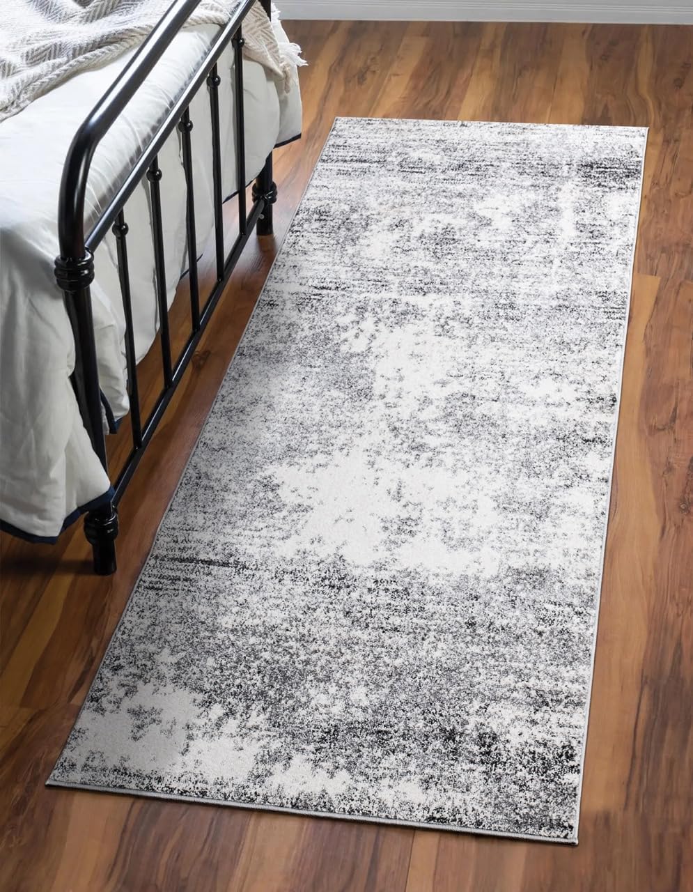 Keen Home Design Area Rugs - Non-Shedding, Thick Pile Abstract Rugs for Kitchen, Living Room, Bedroom, Dining Room, Entryway (Abstract Cream/Grey, 2'8'' x 7'7'')